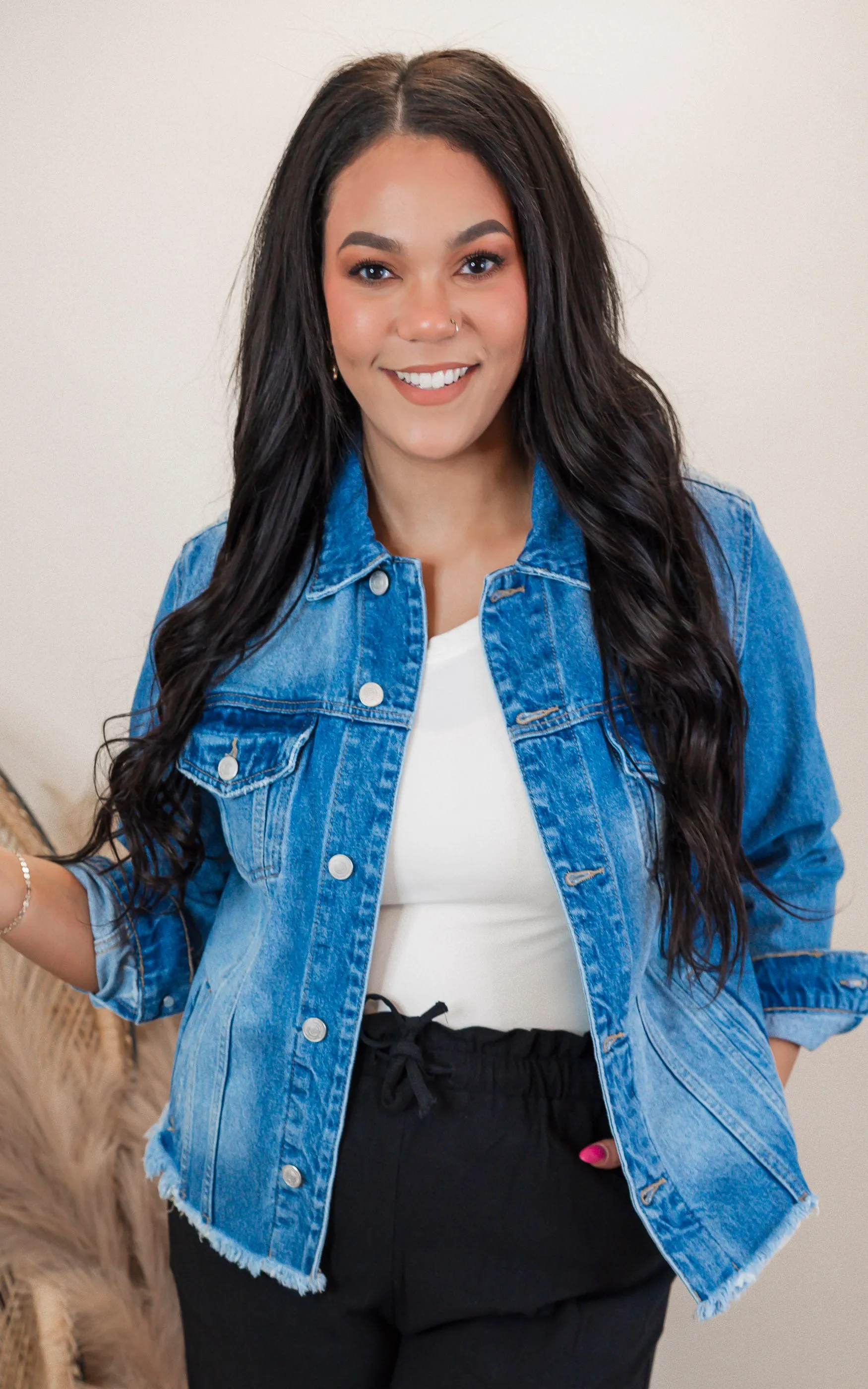 Medium Wash Denim Jacket | MICA