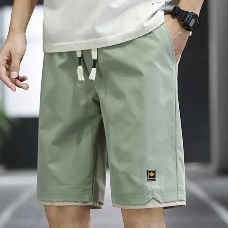 Men Shorts Slim Sports Five-Point Pants