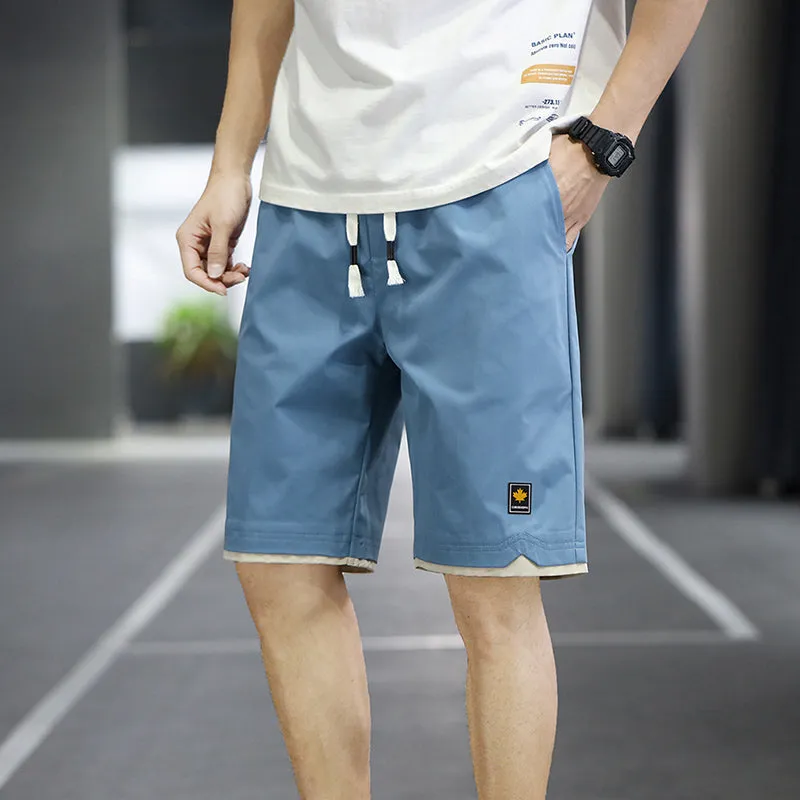Men Shorts Slim Sports Five-Point Pants