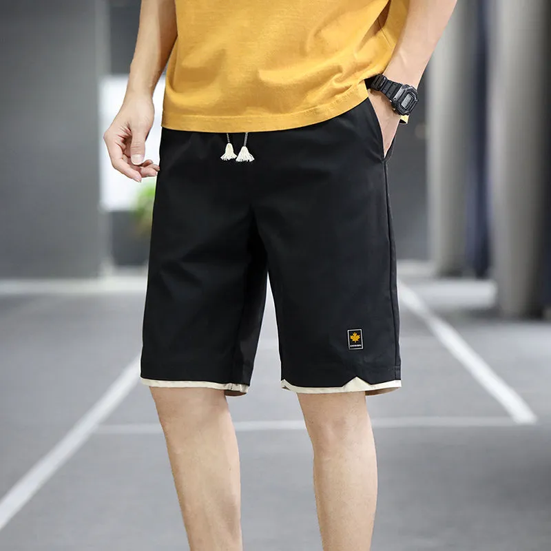 Men Shorts Slim Sports Five-Point Pants