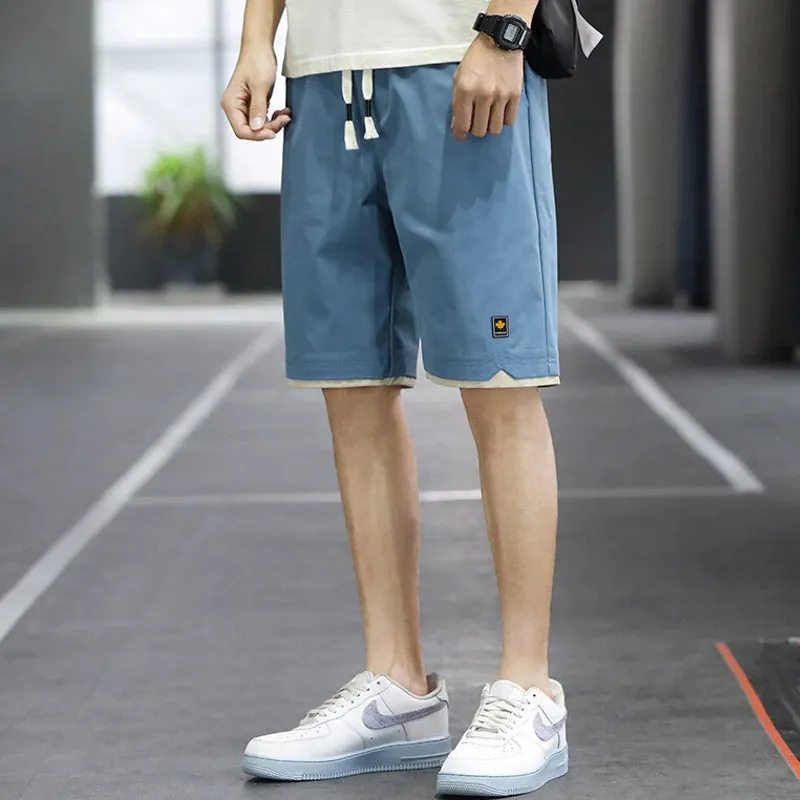 Men Shorts Slim Sports Five-Point Pants