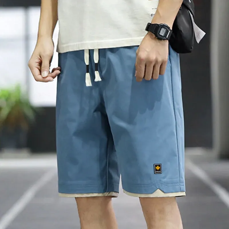 Men Shorts Slim Sports Five-Point Pants