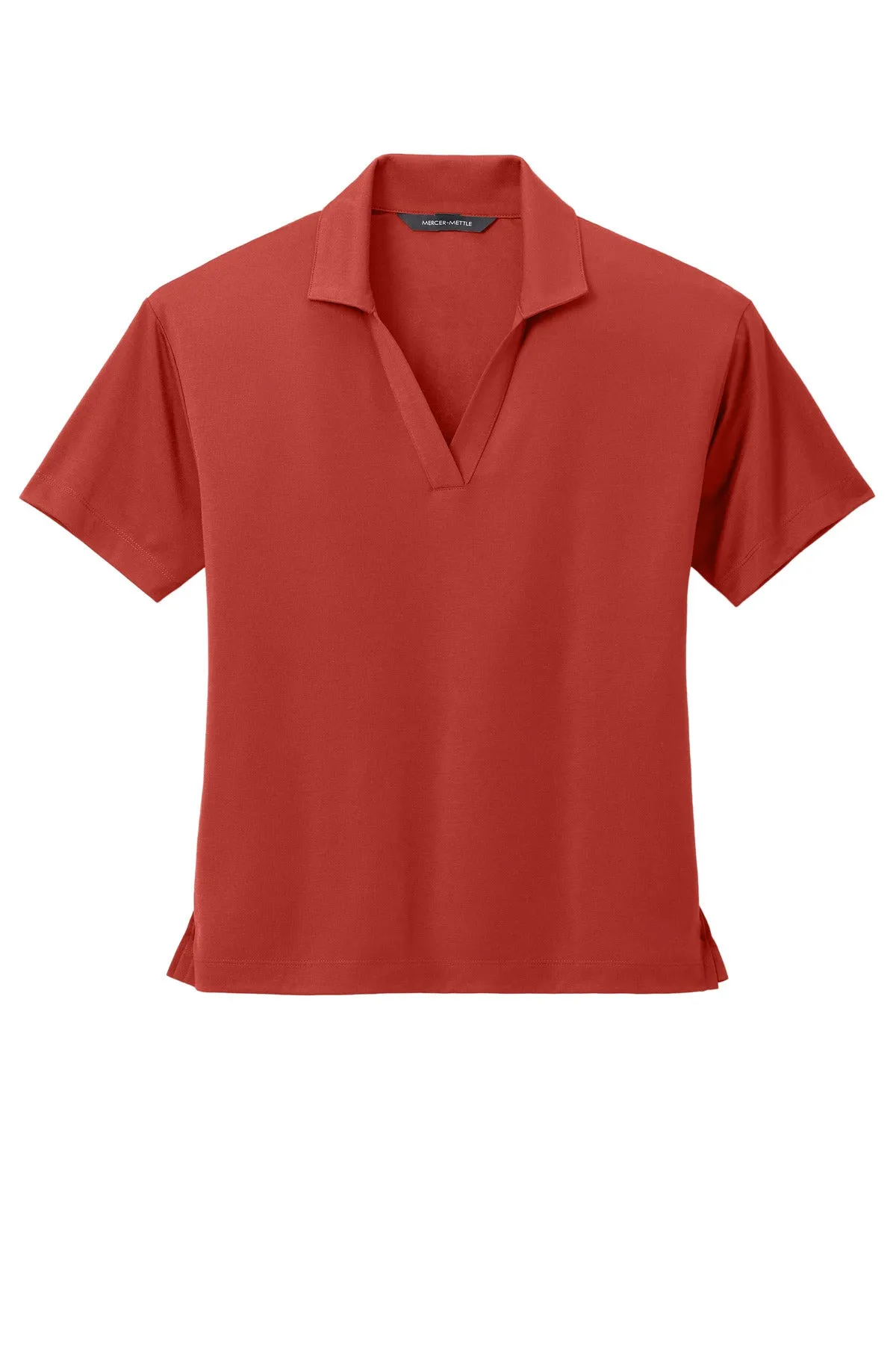 Mercer Mettle Women's Stretch Jersey Polo MM1015 Terracotta