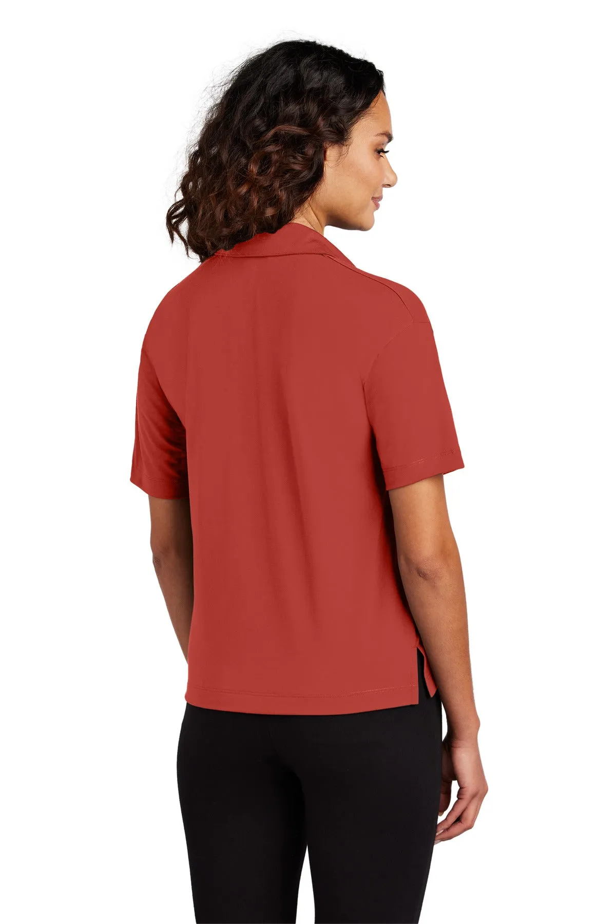 Mercer Mettle Women's Stretch Jersey Polo MM1015 Terracotta