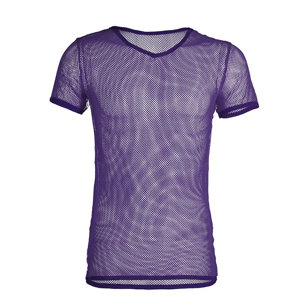 Mesh Short Sleeve Undershirt Top