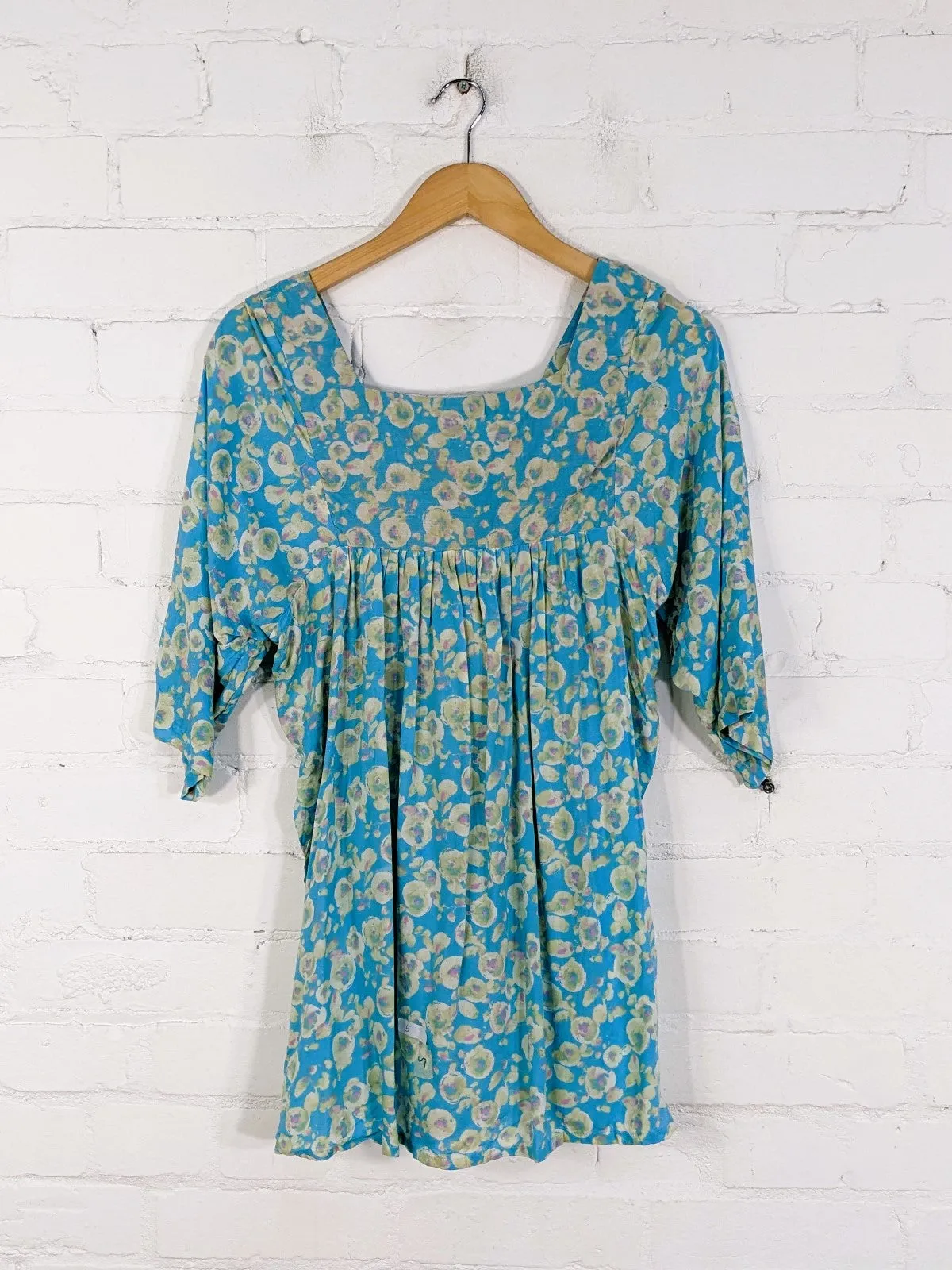Mixed Print Mid Sleeve Top