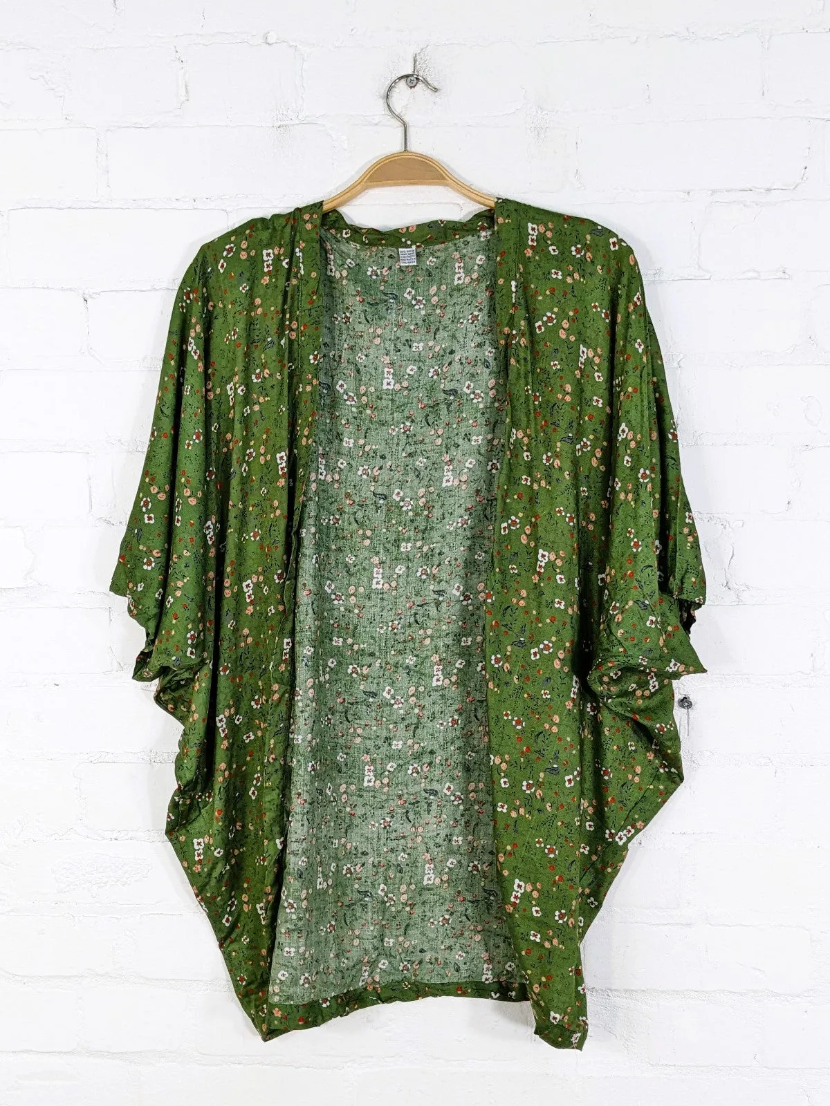 Mixed Print Short Sleeve Open Top