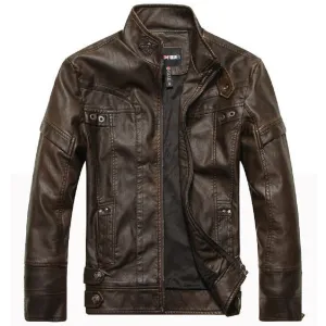 Motorcycle Leather Jackets Men Autumn Winter Leather Clothing Men Leather Jackets Male Business casual Coats clothing