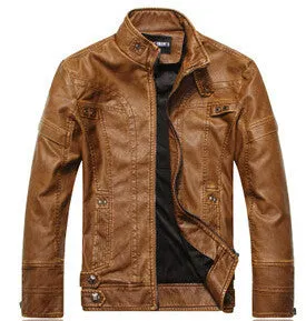 Motorcycle Leather Jackets Men Autumn Winter Leather Clothing Men Leather Jackets Male Business casual Coats clothing