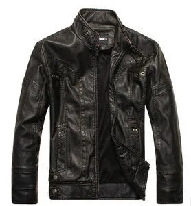 Motorcycle Leather Jackets Men Autumn Winter Leather Clothing Men Leather Jackets Male Business casual Coats clothing