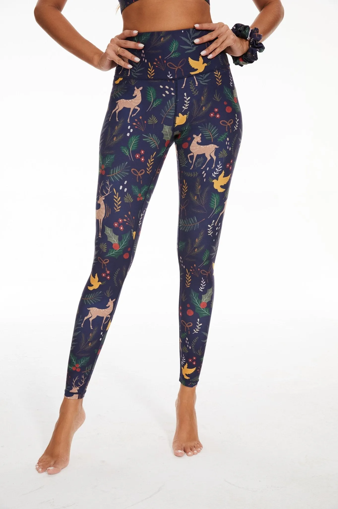 Move With You Women's High Waisted Leggings - Full Length Animal and Botanical Print Yoga Pants with Tummy Control for Active & Casual Wear