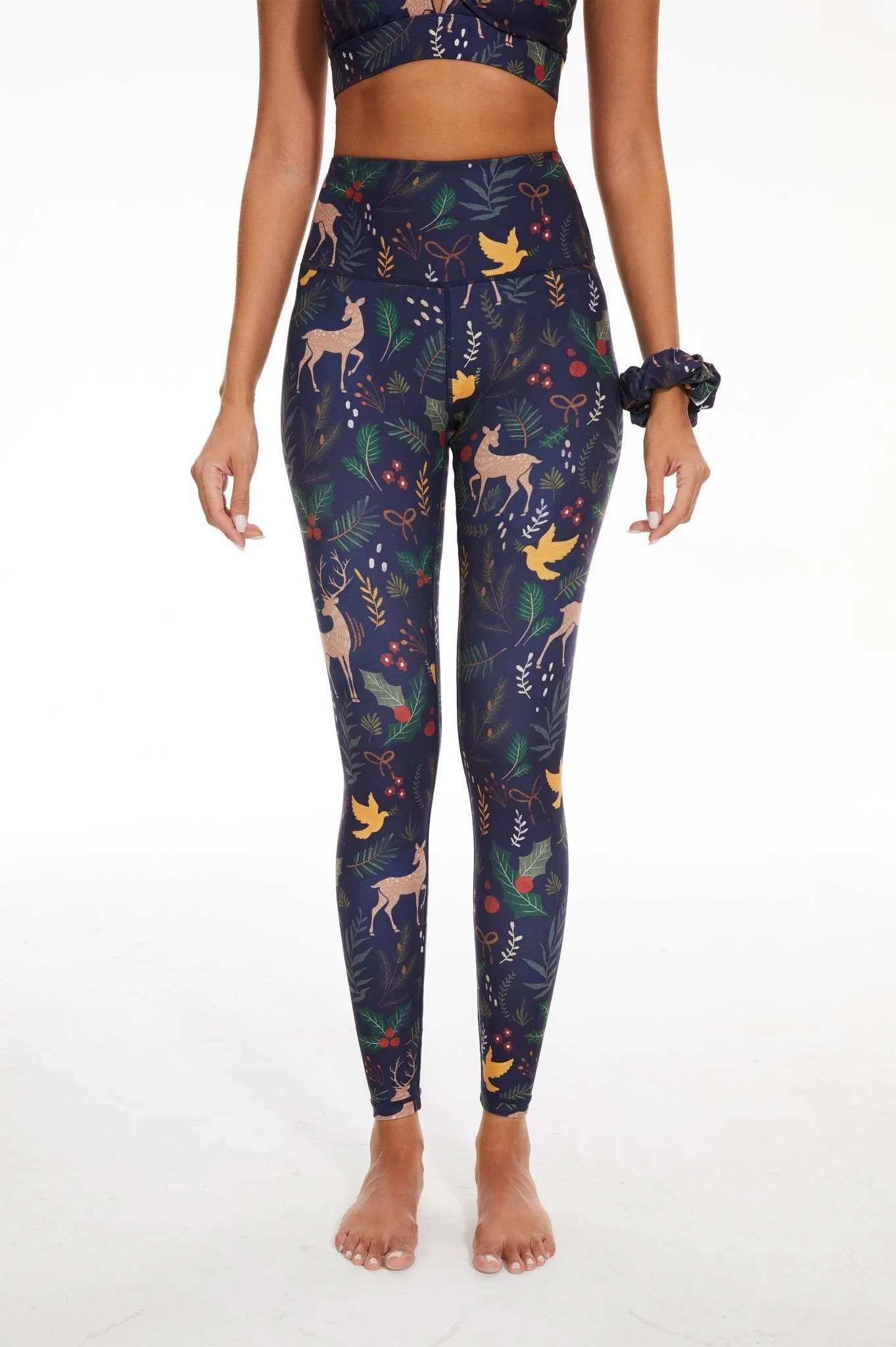 Move With You Women's High Waisted Leggings - Full Length Animal and Botanical Print Yoga Pants with Tummy Control for Active & Casual Wear