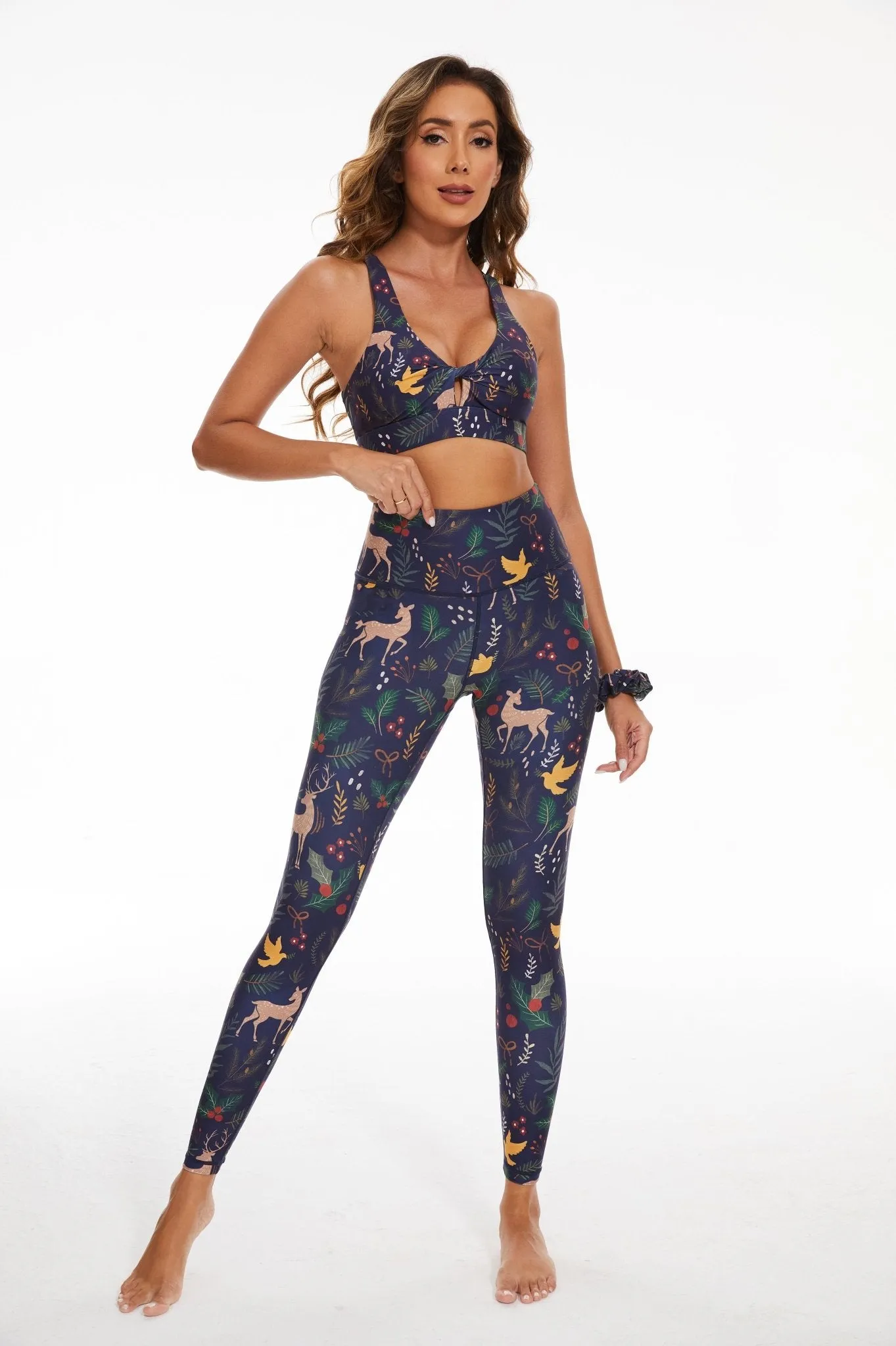 Move With You Women's High Waisted Leggings - Full Length Animal and Botanical Print Yoga Pants with Tummy Control for Active & Casual Wear