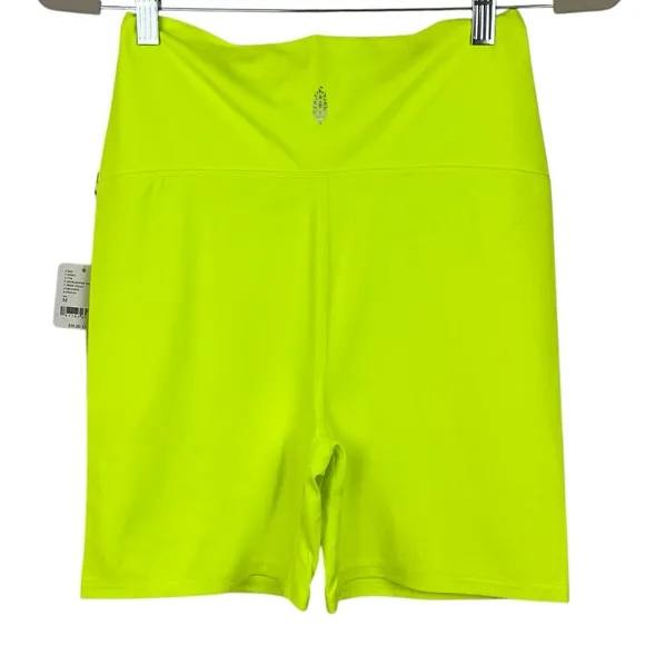NEW Free People Movement x Hatch Never Better Shorts M Neon Yellow