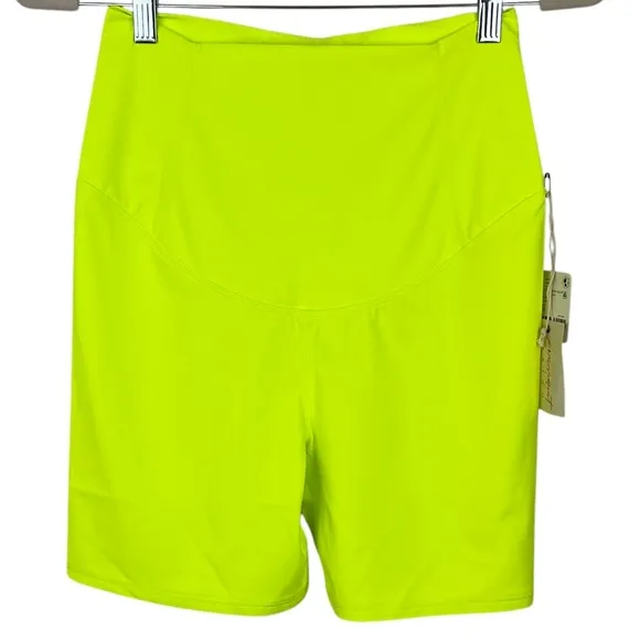 NEW Free People Movement x Hatch Never Better Shorts M Neon Yellow