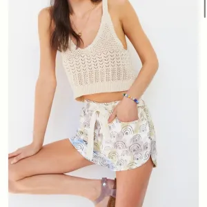 NWT Anthropologie Hanna Leathers Ultra High Rise Rainbow Shorts Sz 30 Z80-25