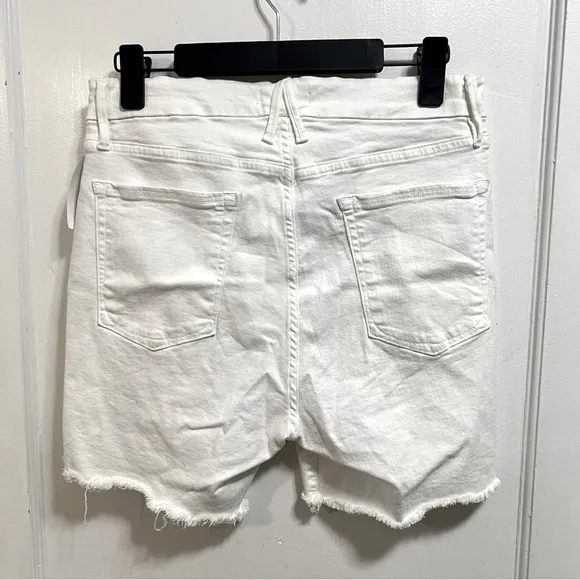 NWT GOOD AMERICAN Cut Off Shorts Gash403 White