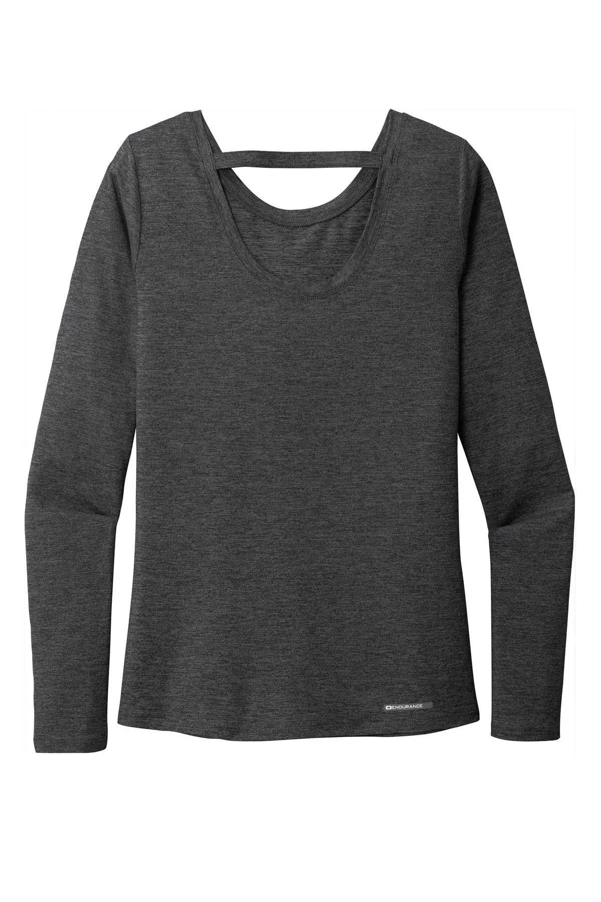 OGIO  Women's Force Long Sleeve Tee LOE340 Blacktop Heather