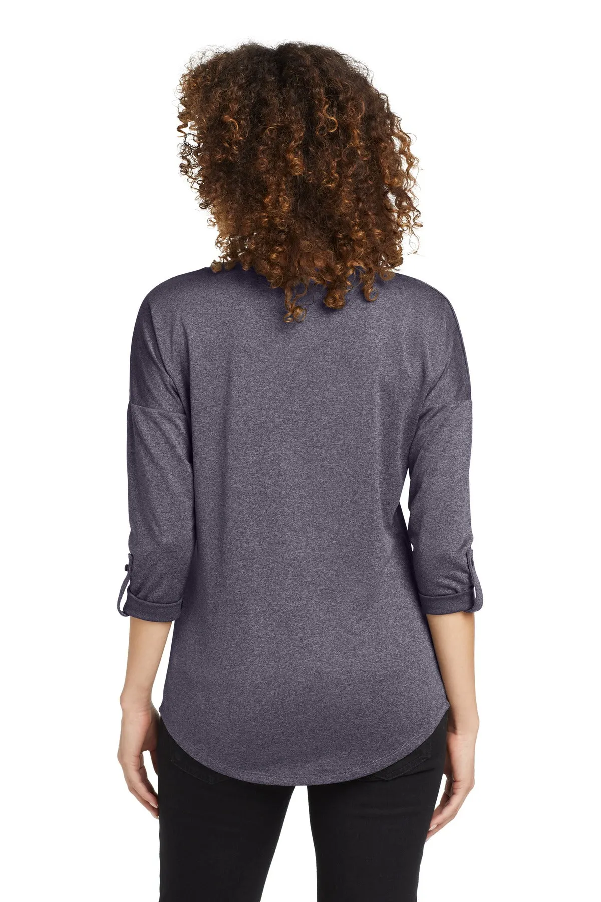 OGIO  Women's Gravitate Scoop 3/4-Sleeve . LOG141 Navy Heather