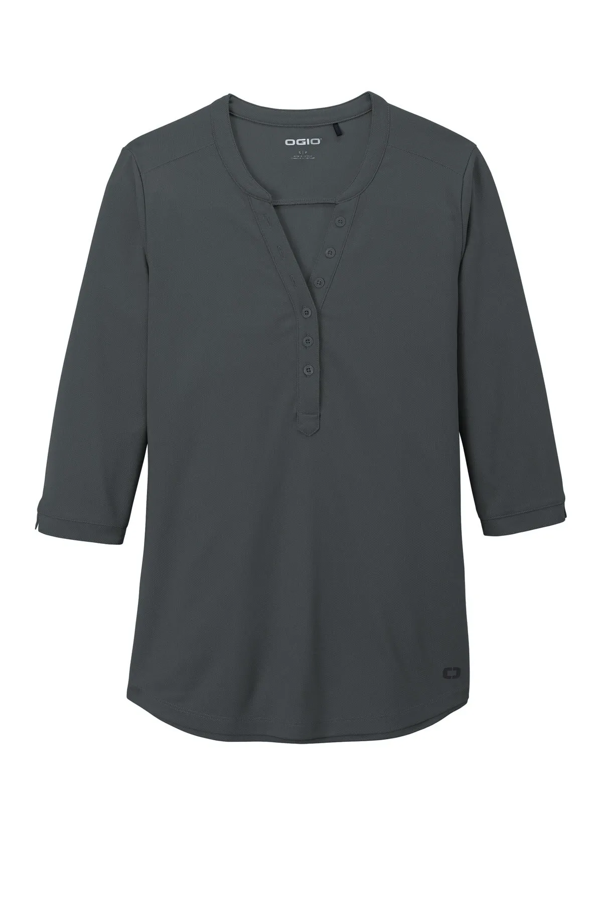OGIO Women's Jewel Henley LOG104 Diesel Grey