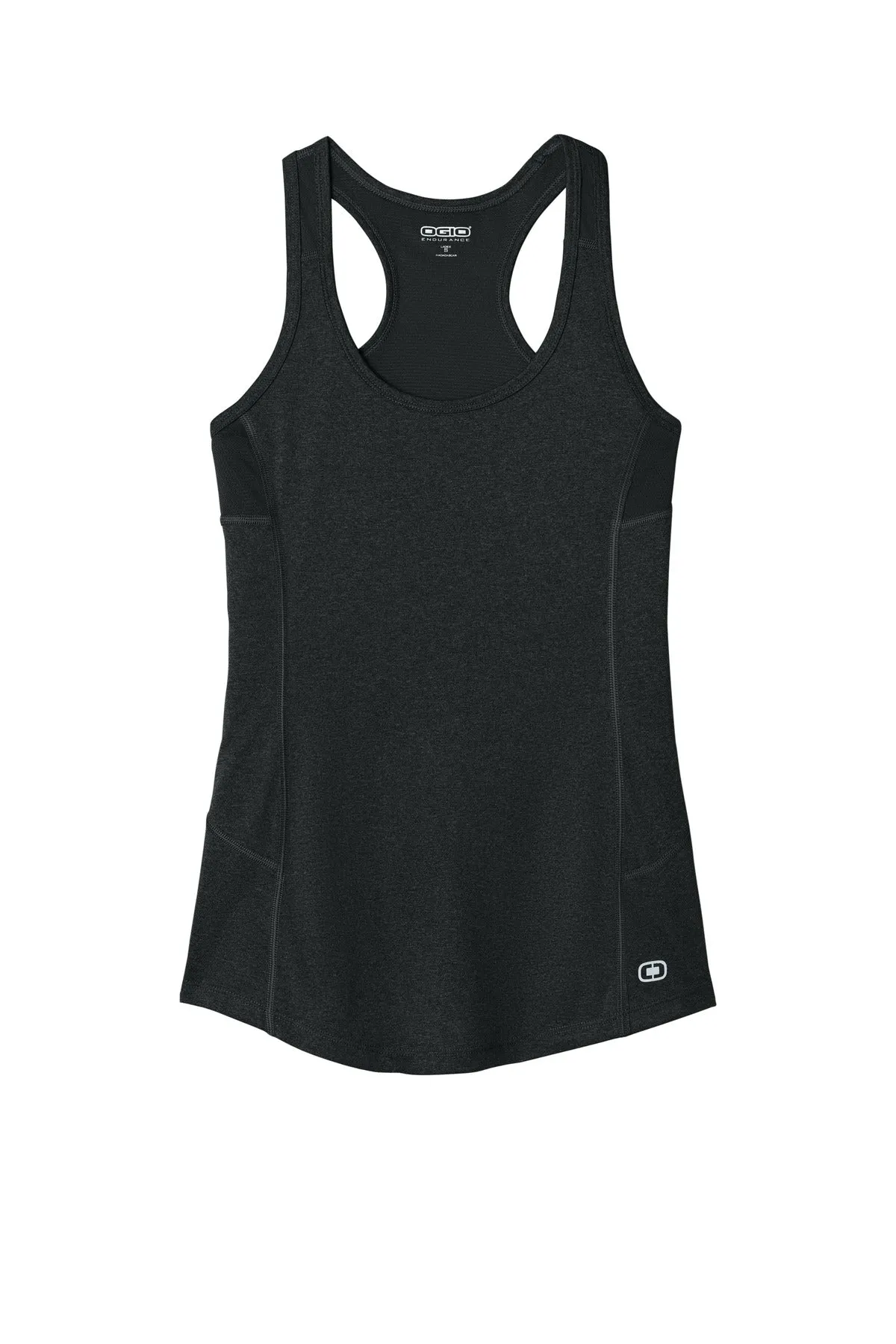 OGIO Women's Racerback Pulse Tank. LOE322 Blacktop
