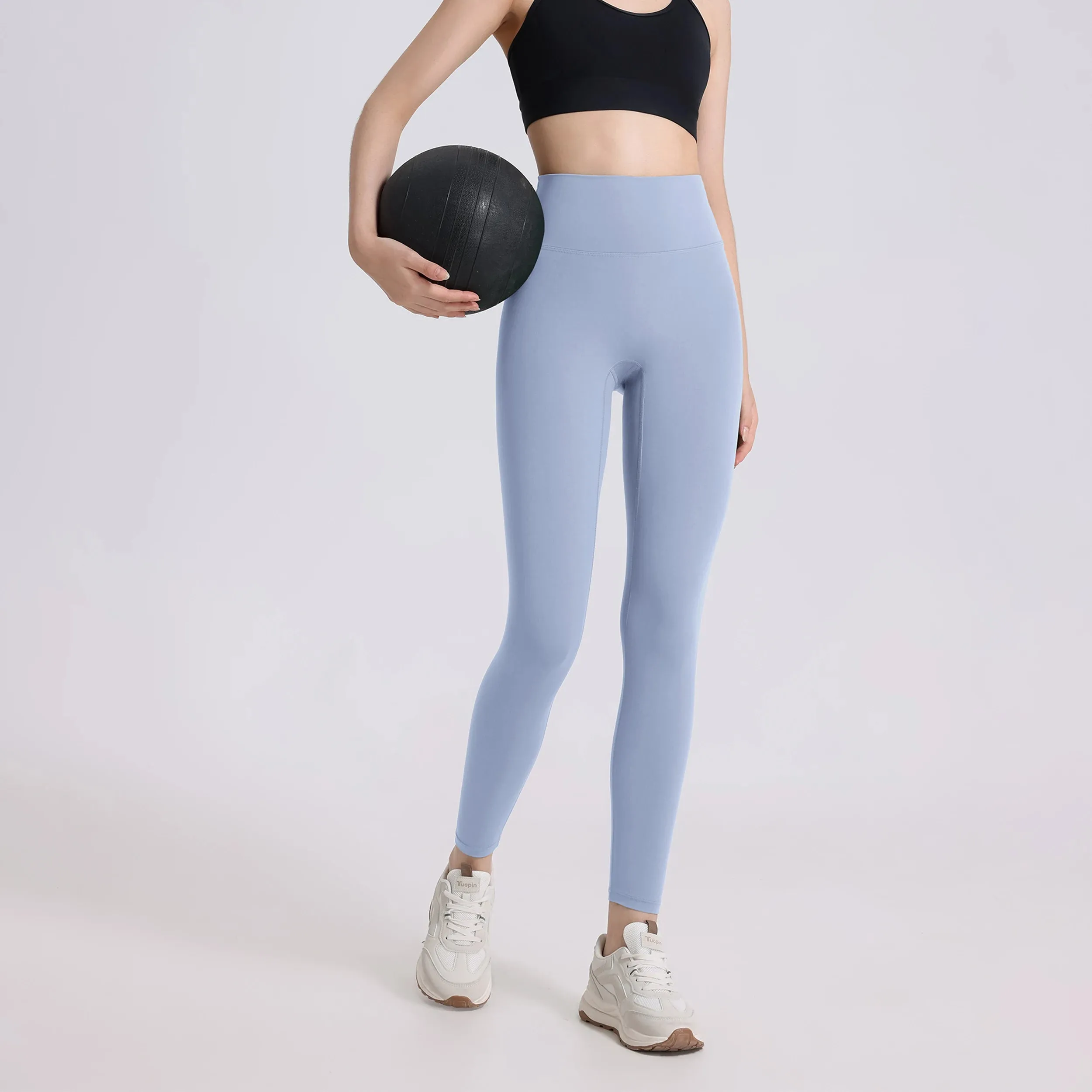 One-Piece Cut Yoga Fitness Pants - Soft Naked-Feel High Waist Athletic Leggings