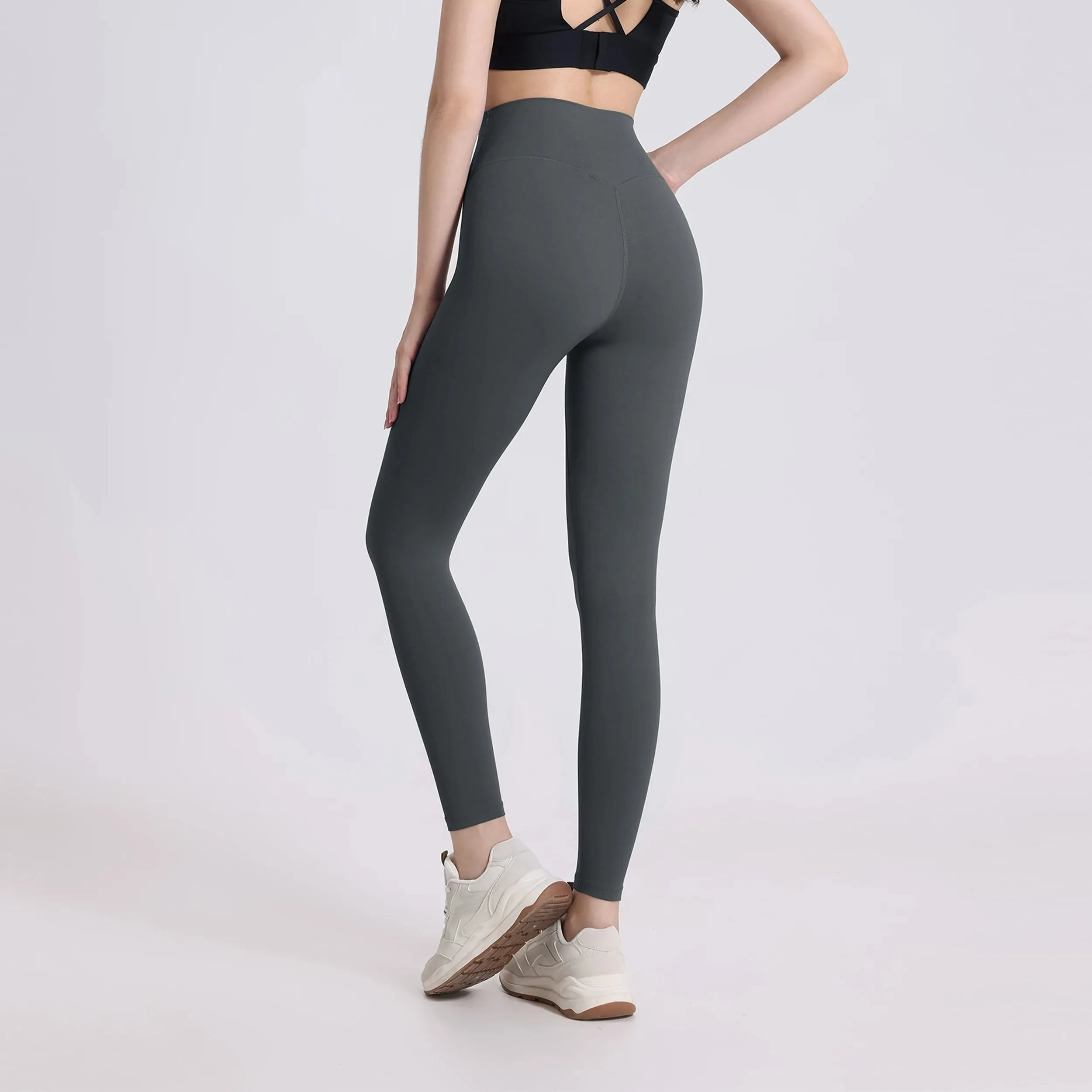 One-Piece Cut Yoga Fitness Pants - Soft Naked-Feel High Waist Athletic Leggings