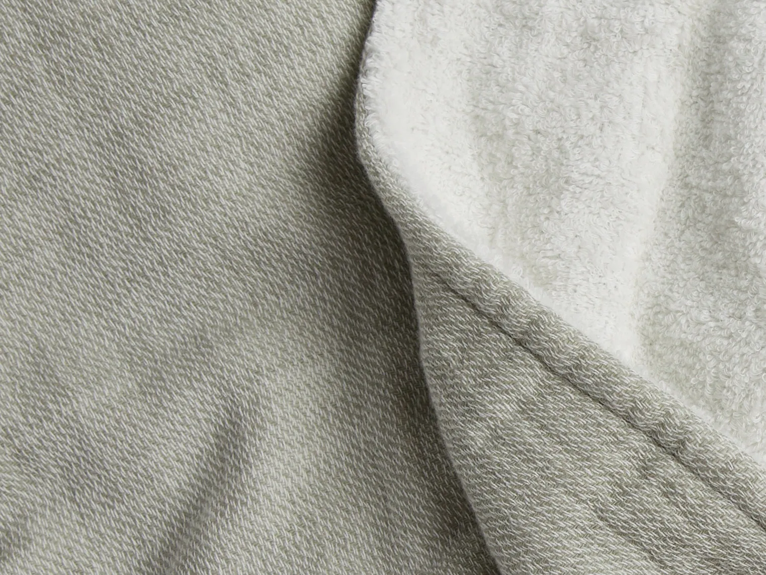 Organic Gauze Terry Robe (Moss with Cream)