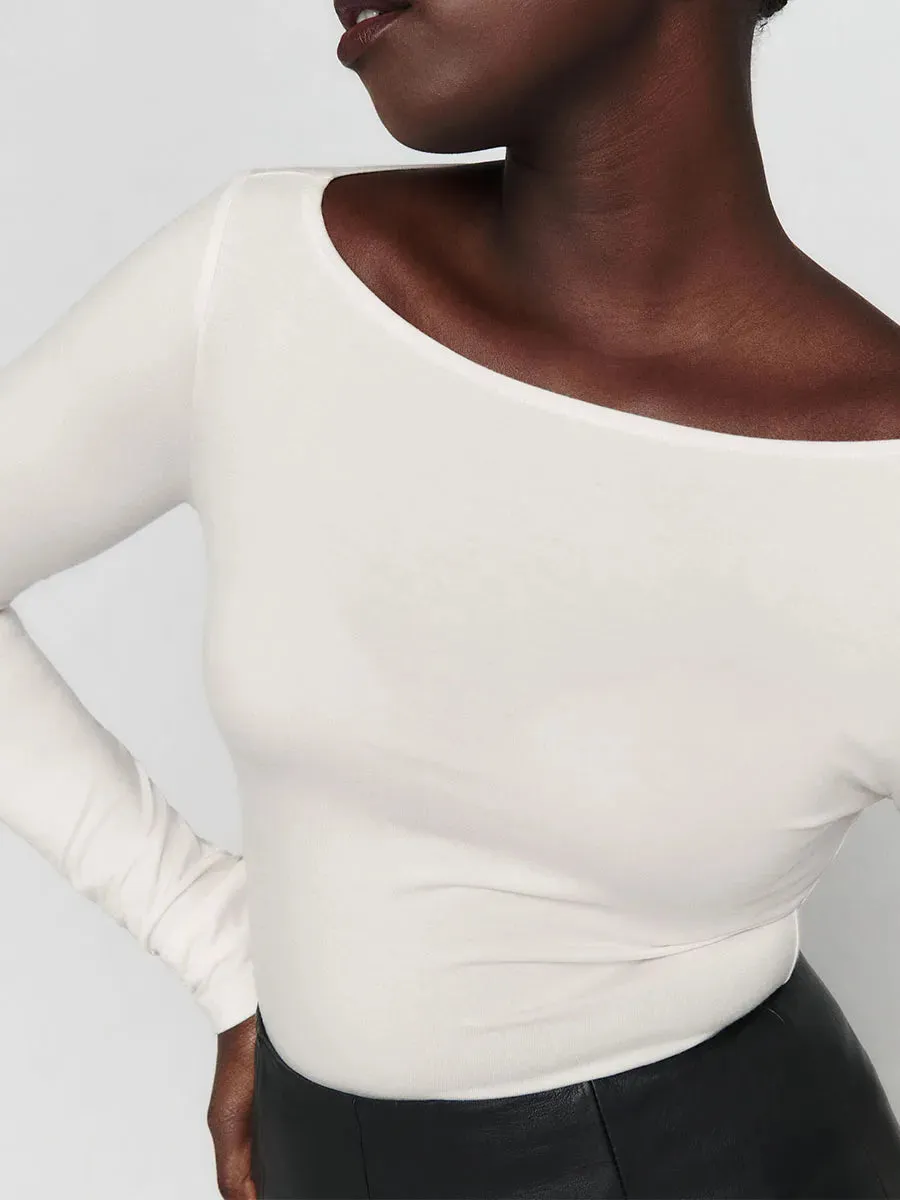 Out From Under  Boatneck Long Sleeve Top