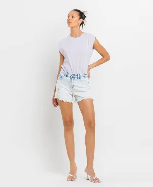 Ozzy- High Rise Distressed Shorts