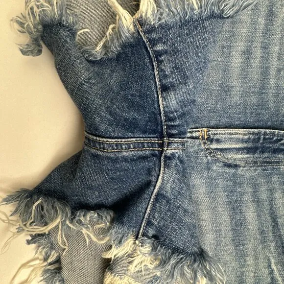 PAIGE Dani High Rise Distressed Jean Shorts Size 25