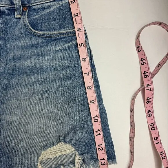 PAIGE Dani High Rise Distressed Jean Shorts Size 25