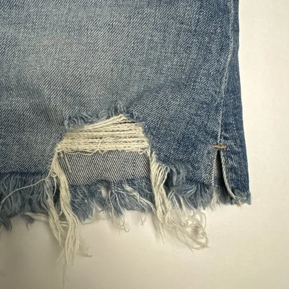 PAIGE Dani High Rise Distressed Jean Shorts Size 25
