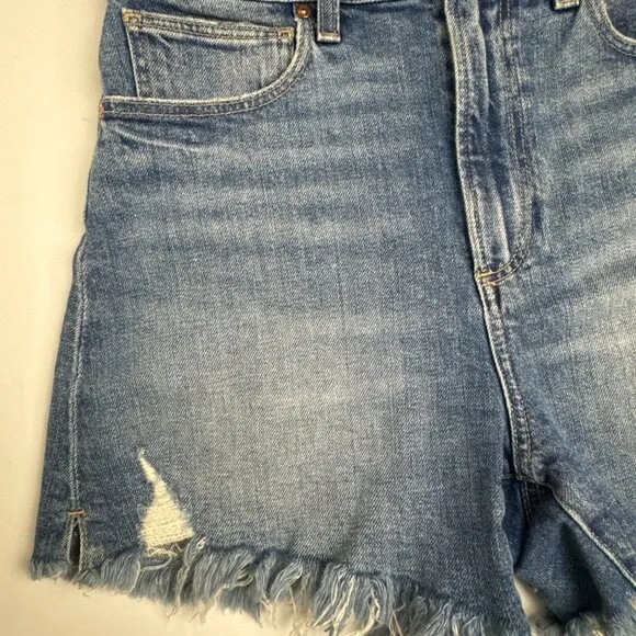 PAIGE Dani High Rise Distressed Jean Shorts Size 25