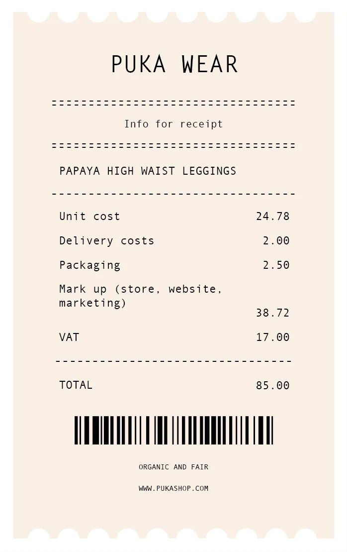 Papaya organic high waist leggings