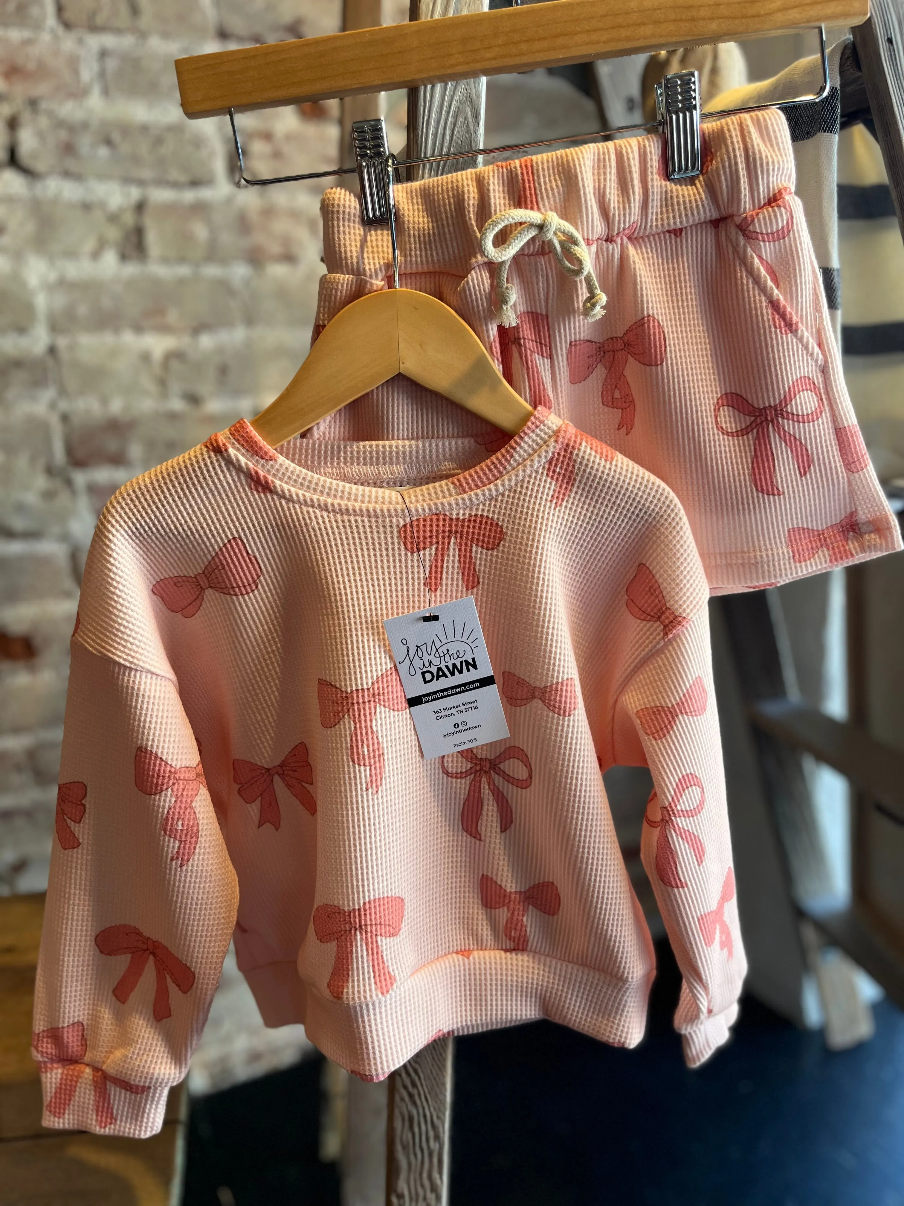Pink Bow Lounge Set - Toddler/Youth