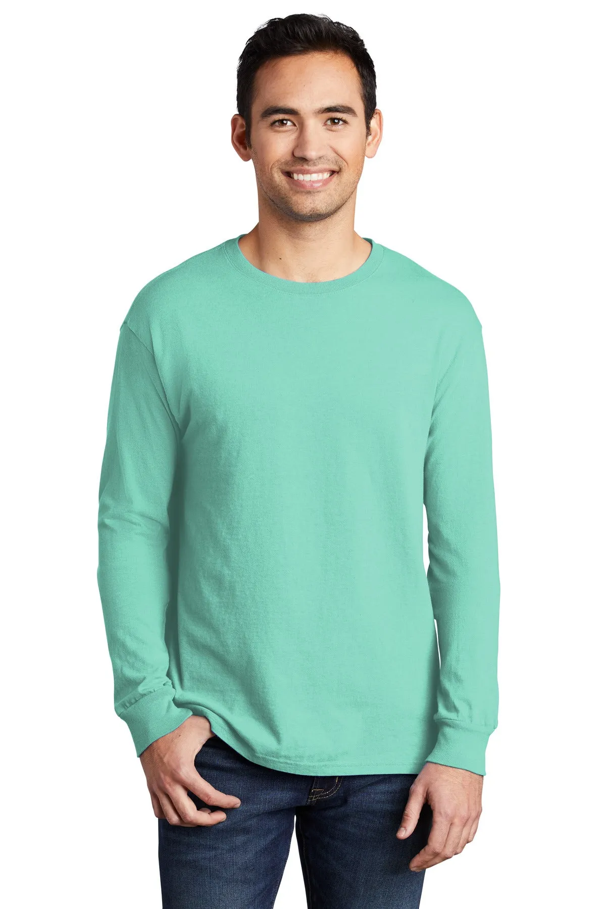 Port & Company Beach Wash Garment-Dyed Long Sleeve Tee PC099LS Cool Mint