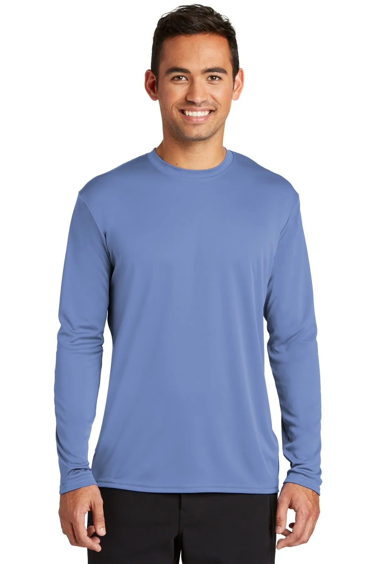 Port & Company  Long Sleeve Performance Tee. PC380LS Carolina Blue