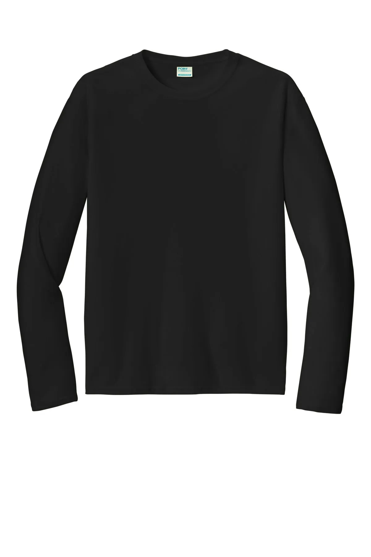 Port & Company  Long Sleeve Performance Tee. PC380LS Jet Black