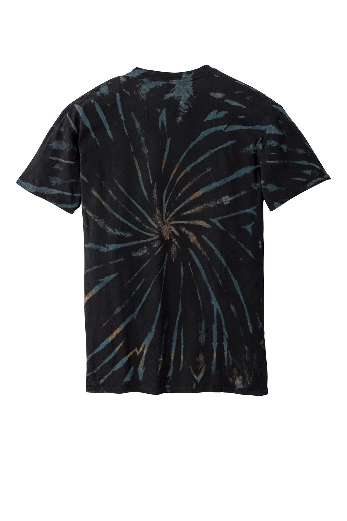 Port & Company Tie-Dye Tee. PC147 Black Galaxy Spiral