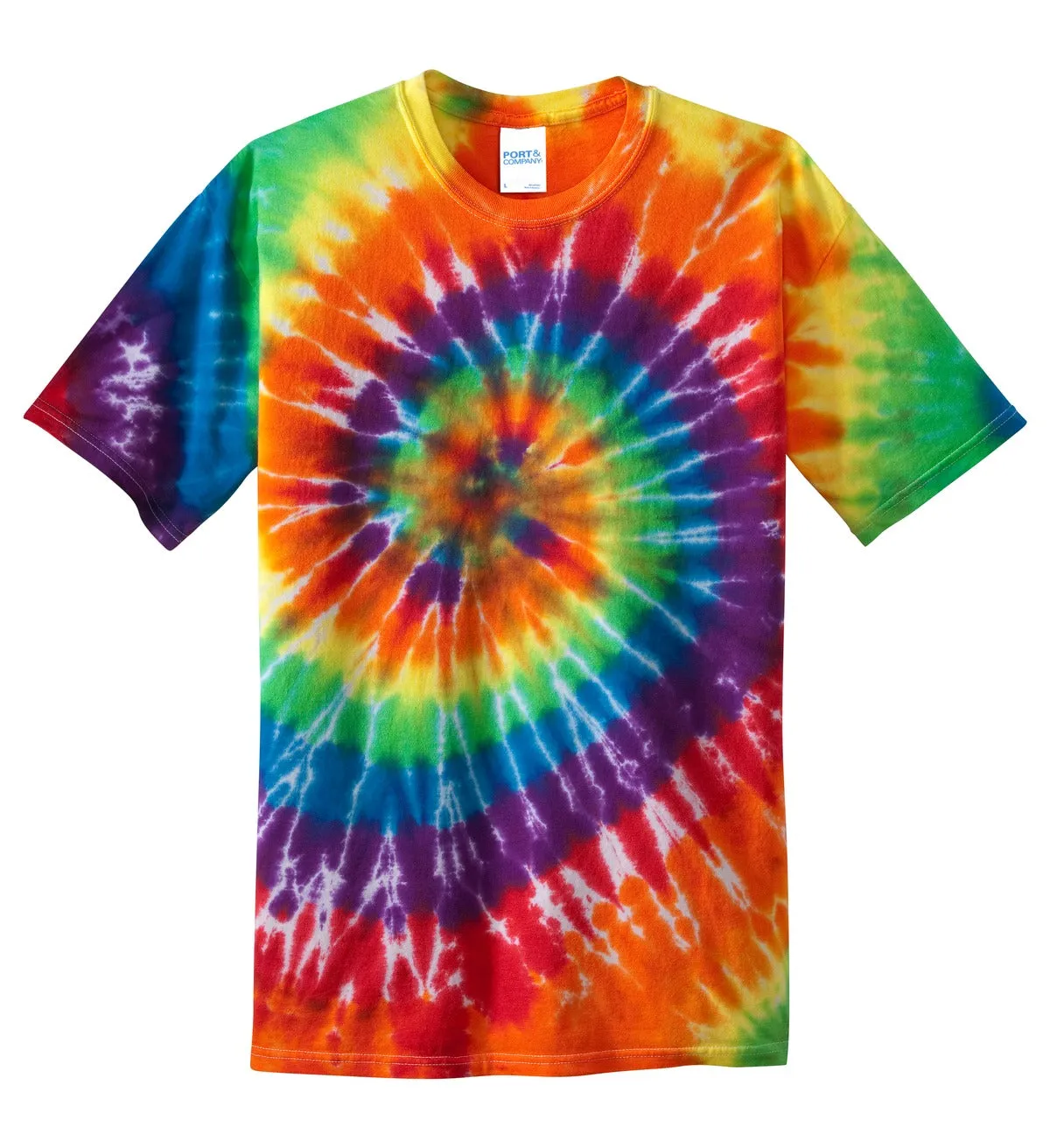 Port & Company Tie-Dye Tee. PC147 Rainbow