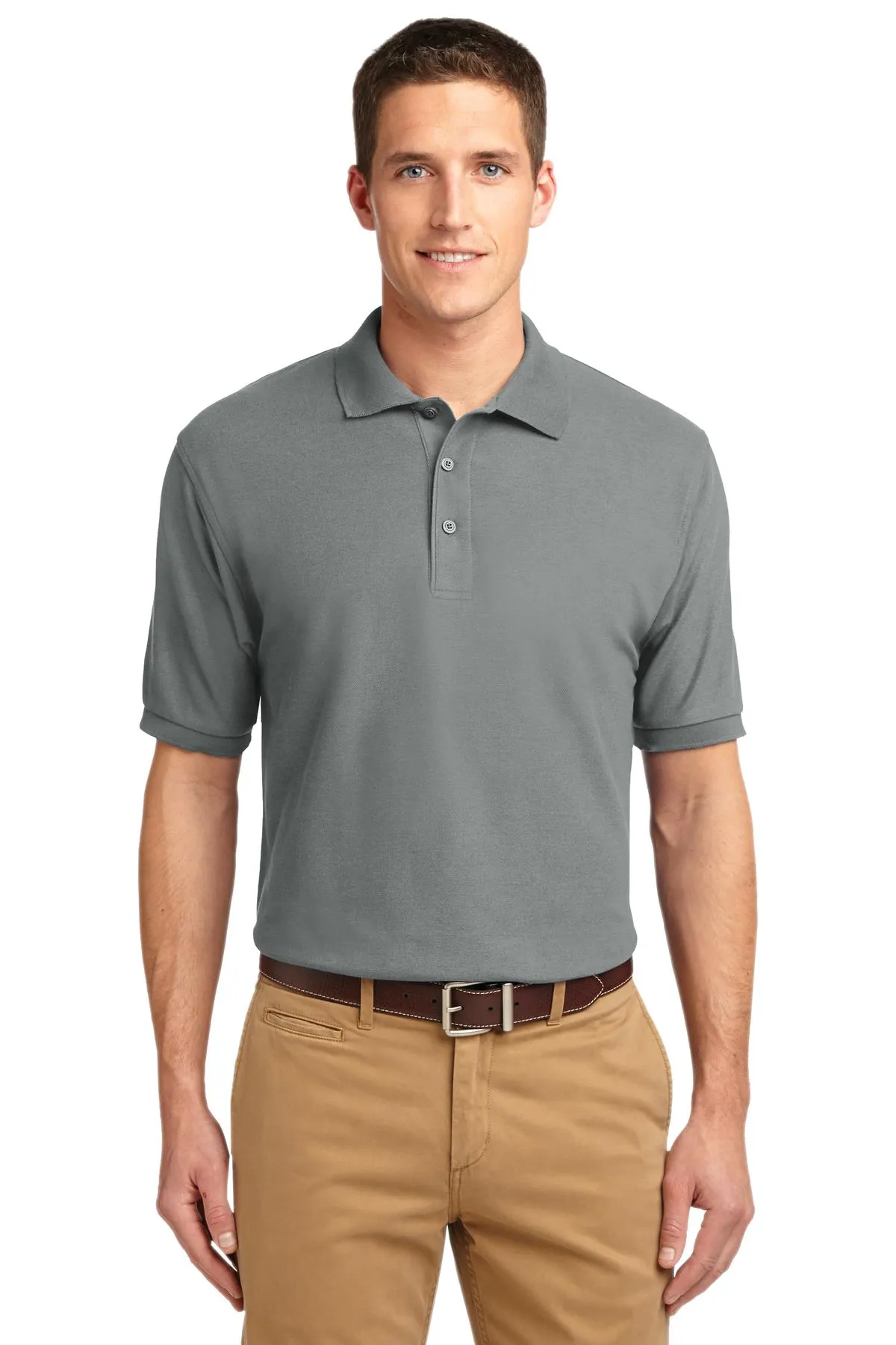 Port Authority Extended Size Silk Touch Polo K500ES Cool Grey