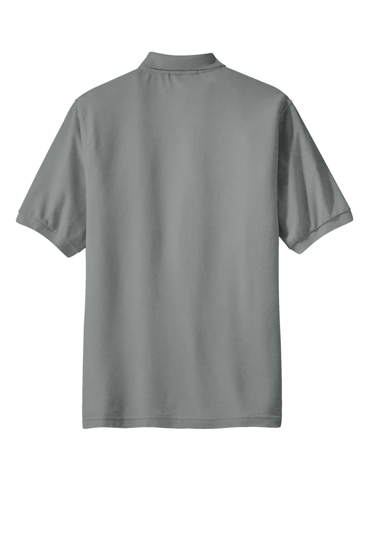Port Authority Tall Silk Touch Polo with Pocket. TLK500P Cool Grey Tall