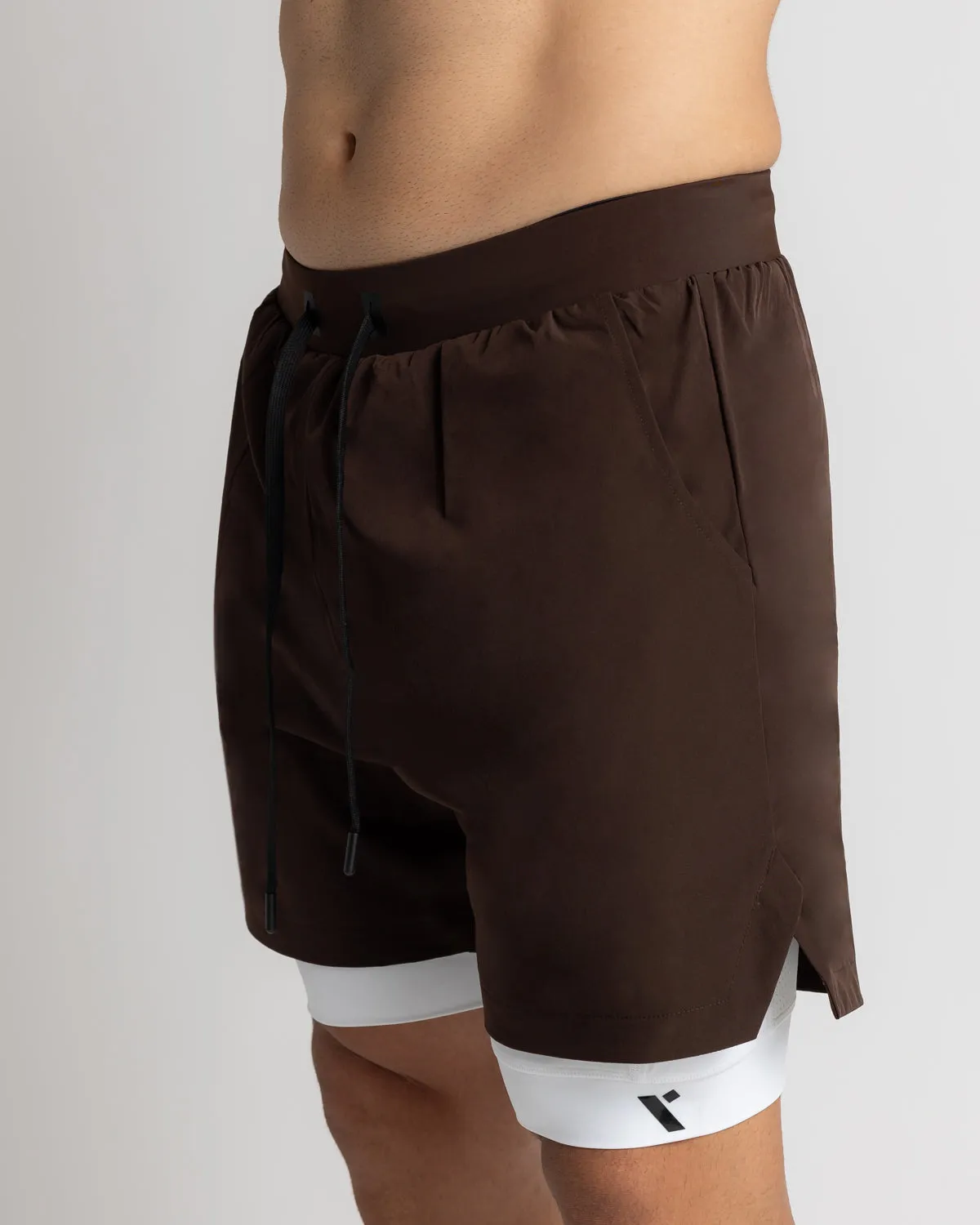 Power 2-in-1 Shorts - Dark Brown