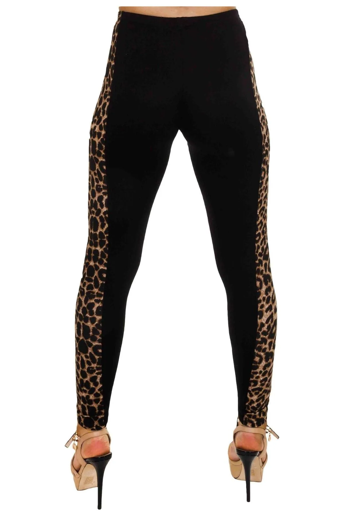 Print Side Stripe High Waist Leggings