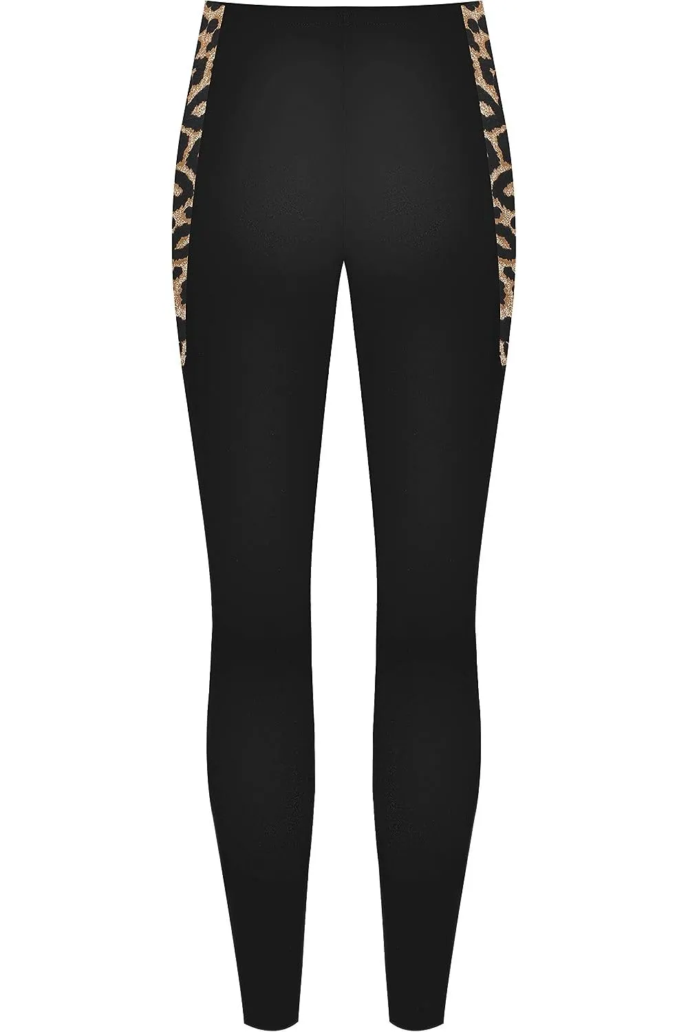 Print Side Stripe High Waist Leggings
