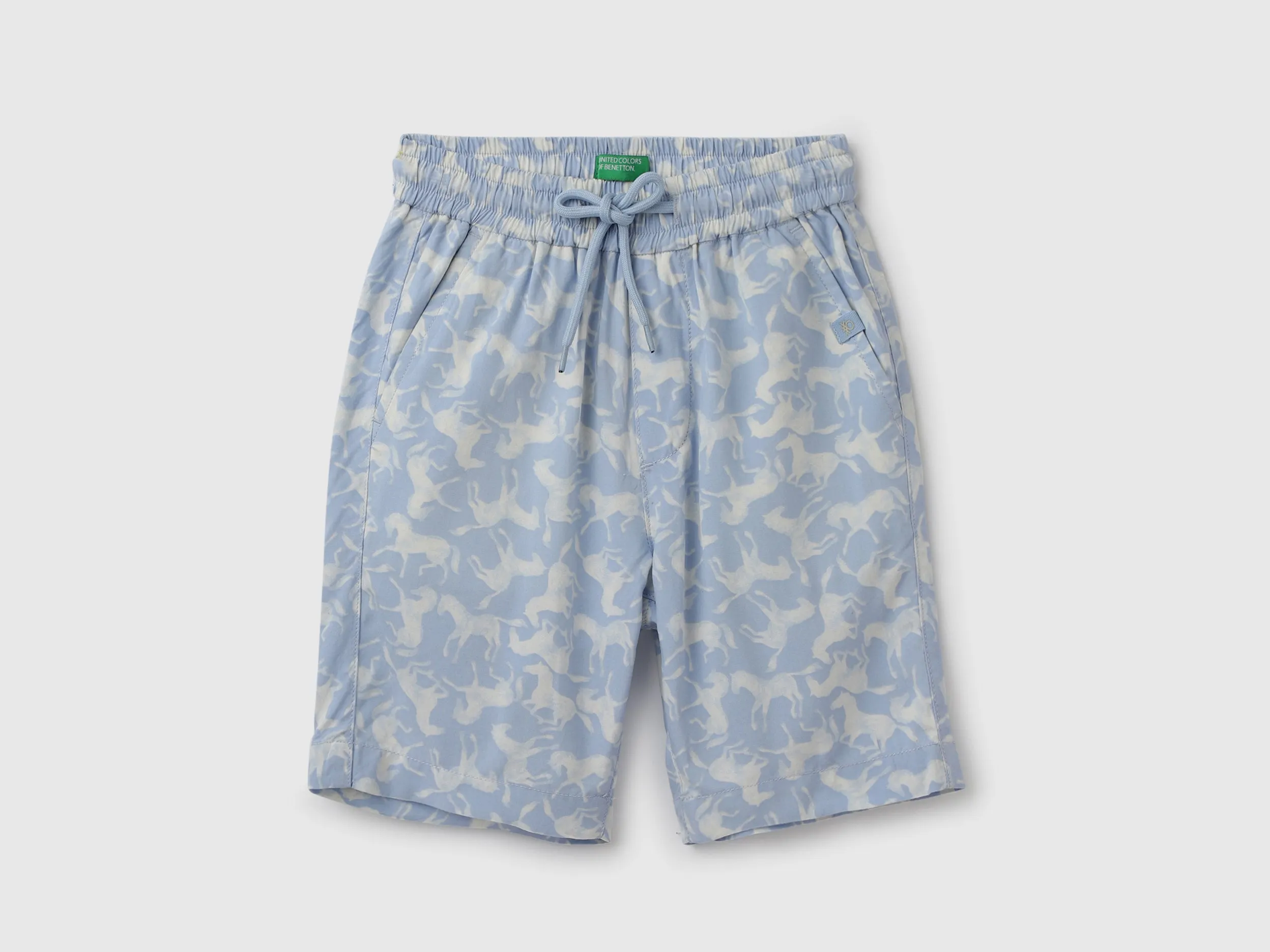 Printed Regular Fit Mid Rise Shorts