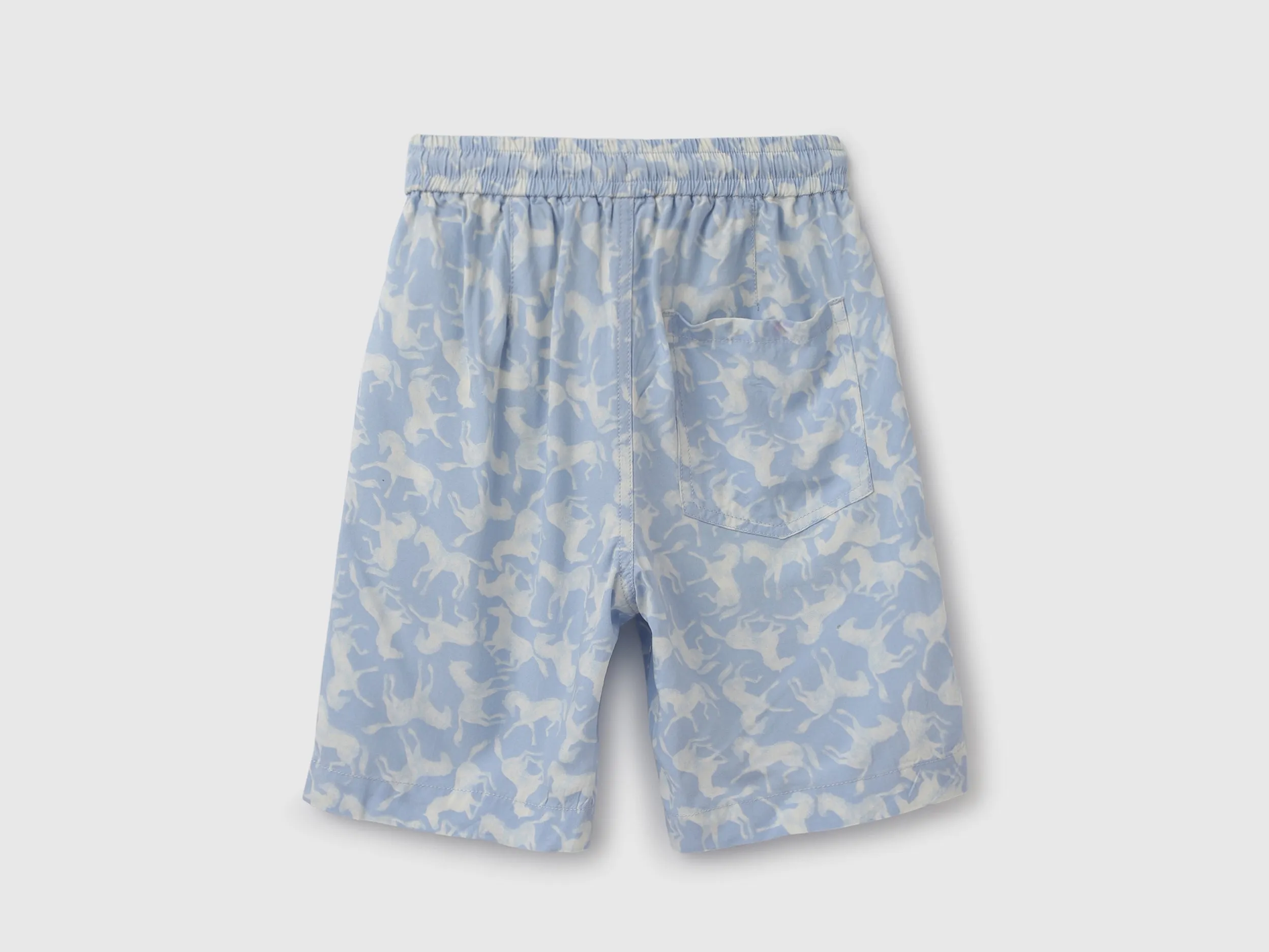 Printed Regular Fit Mid Rise Shorts