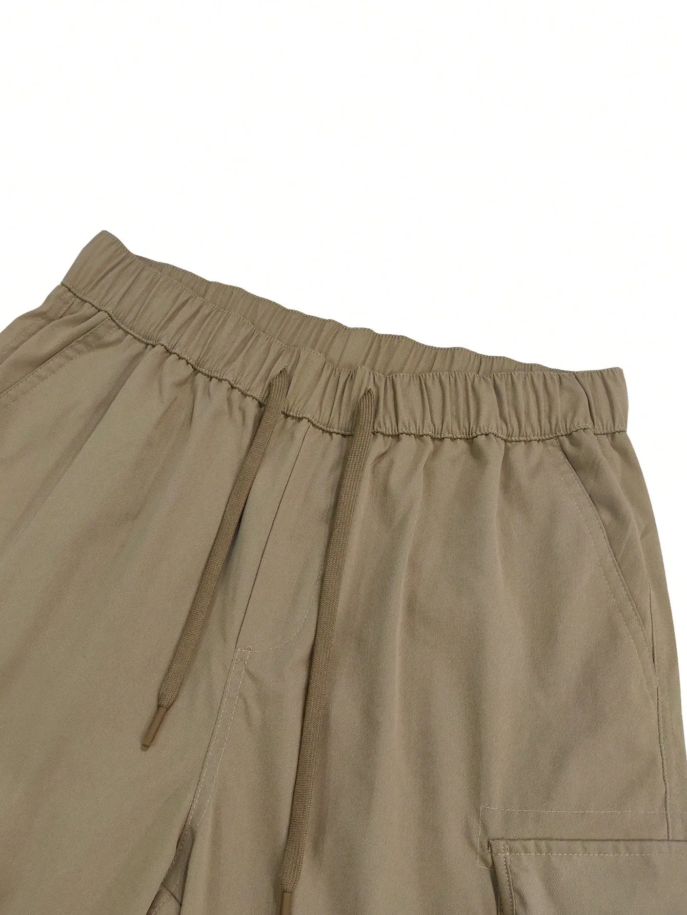 QA Homme Men's Summer Loose Flap Pocket Side Cargo Shorts