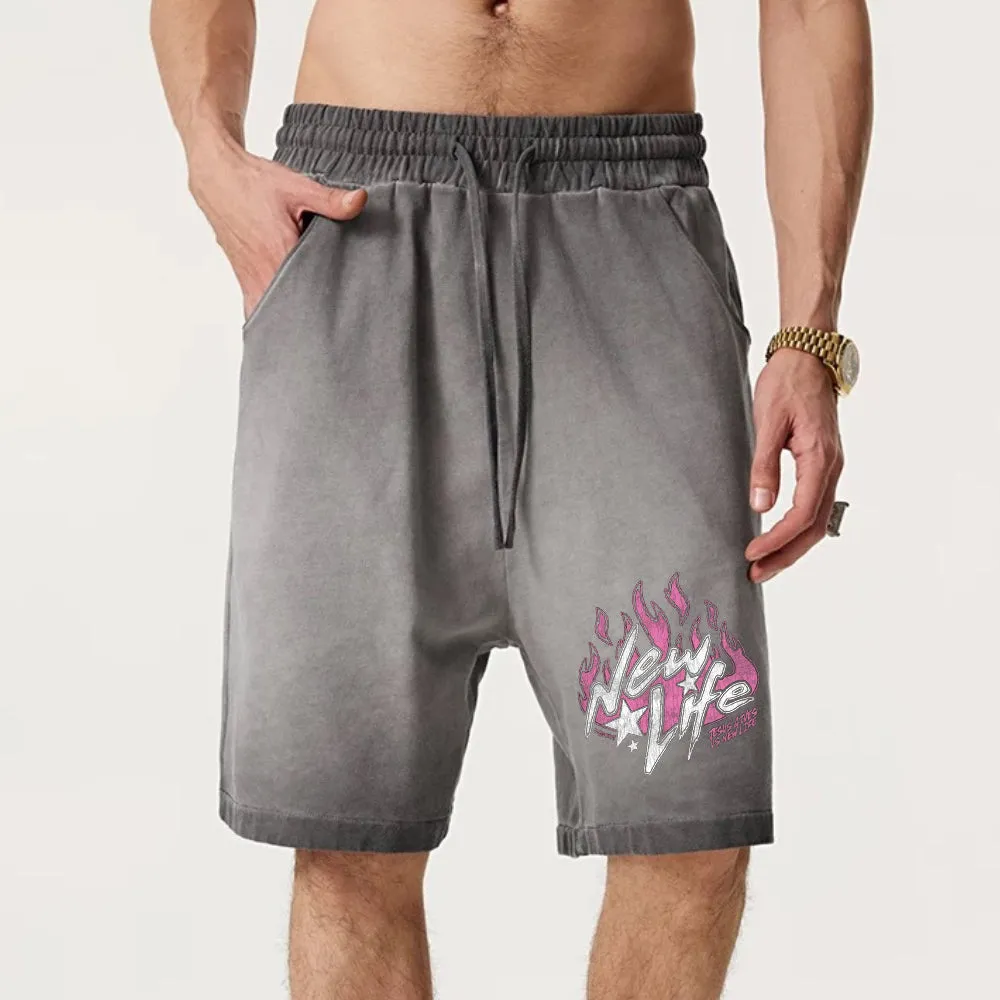"Casual simple flame letter pattern design" Shorts